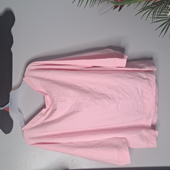 Lane Bryant Venezia Pink Blouse 3/4 Sleeves  #New PTP:28" Length:27" - Picture 5 of 5